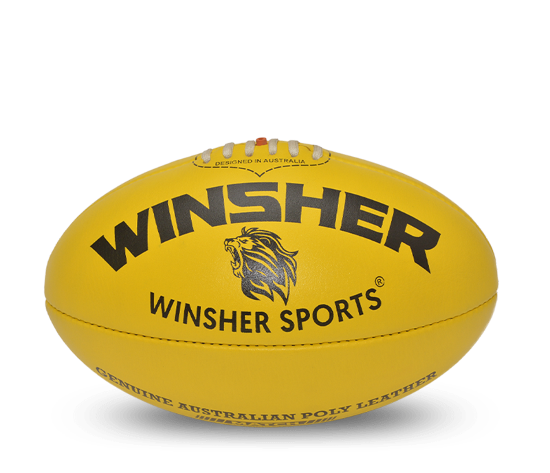 Australian Rules Football AFL Yellow Replica Training Ball by Winsher Sports