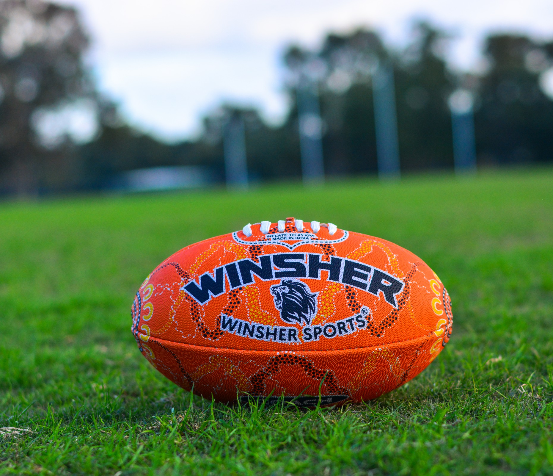 Winsher Coach Orange Australian Rules Football AFL Coaching and Training Ball