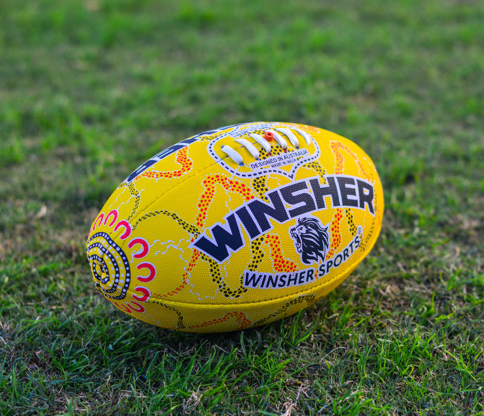 Winsher Coach Yellow Australian Rules Football AFL Coaching and Training Ball
