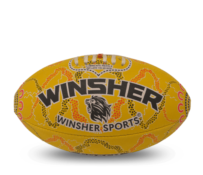 Winsher Coach Yellow Australian Rules Football AFL Coaching and Training Ball