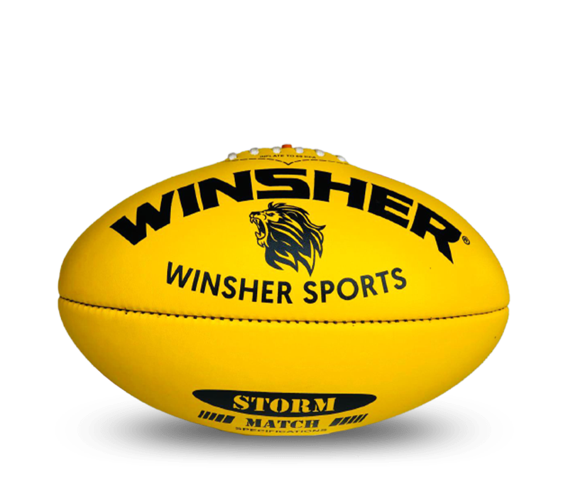 Australian Rules Football - Winsher Storm Yellow AFL Match Ball