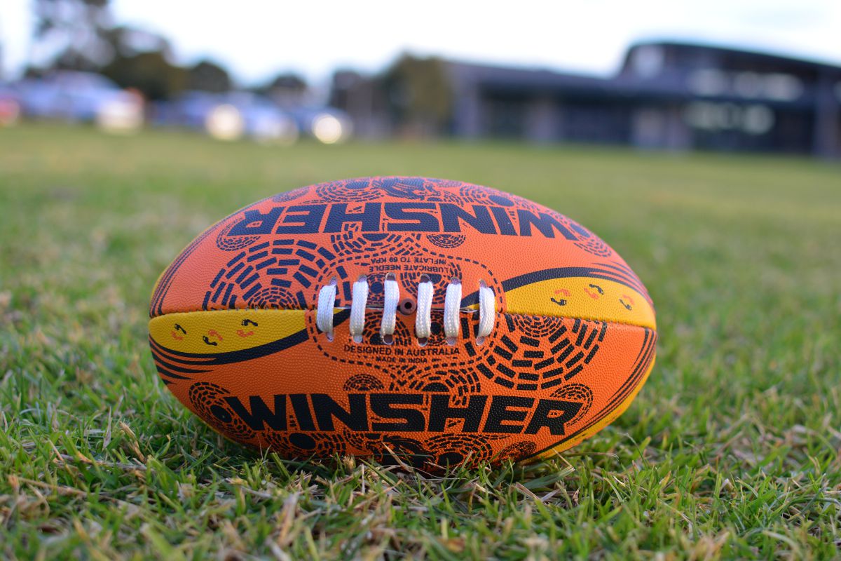 Winsher Coach Yellow & Orange Australian Rules Football AFL Coaching and Training Ball