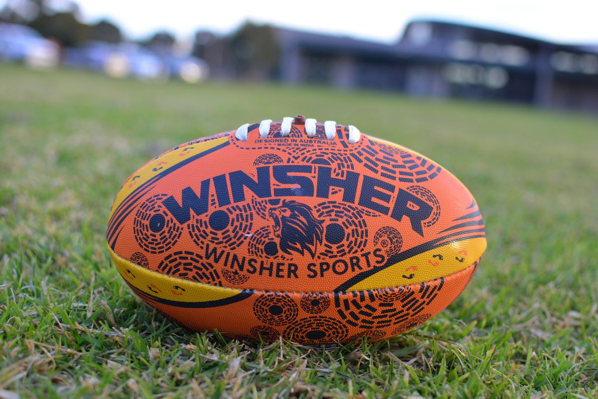 Winsher Coach Yellow & Orange Australian Rules Football AFL Coaching and Training Ball