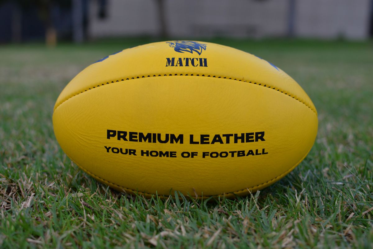 Australian Rules Football AFL Yellow Knight Training Ball by Winsher Sports