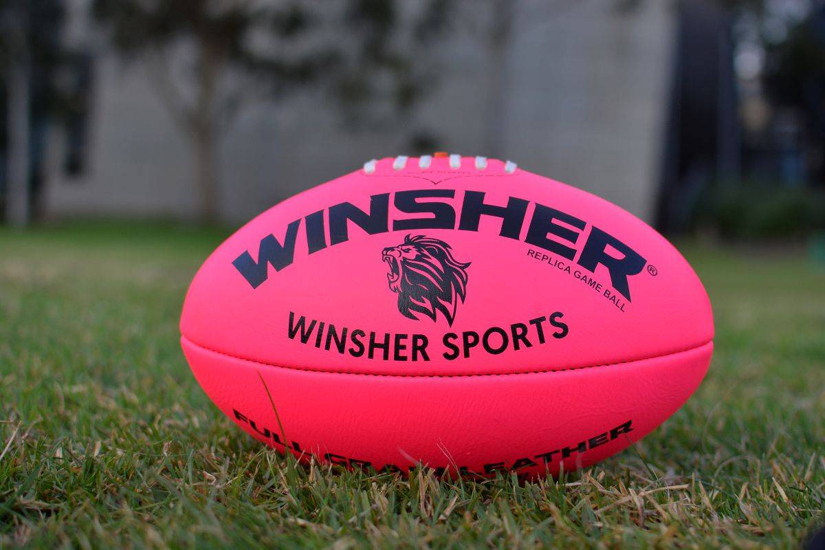 Australian Rules Football AFL Pink Replica Training Ball by Winsher Sports