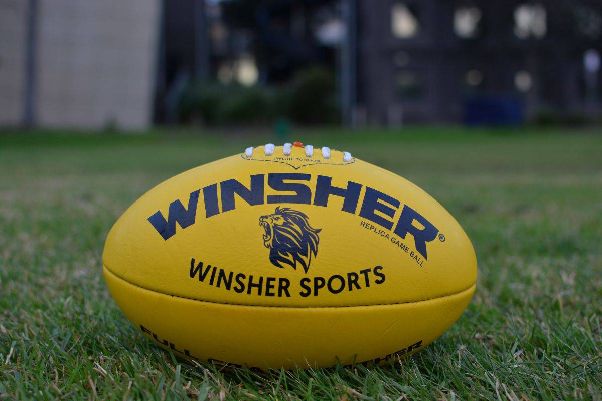 Australian Rules Football AFL Yellow Replica Training Ball by Winsher Sports