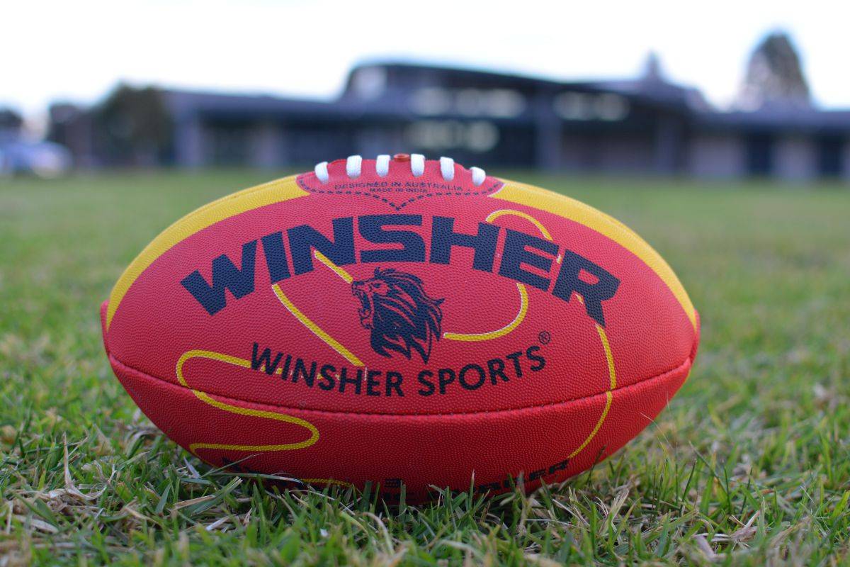 Winsher Revolve Red Australian Rules Football AFL Coaching and training ball for precision training