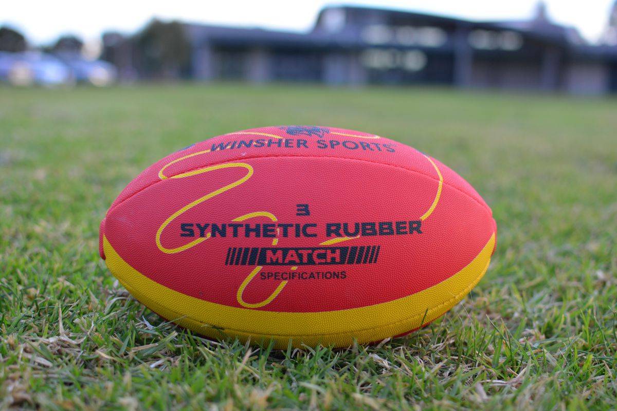 Winsher Revolve Red Australian Rules Football AFL Coaching and training ball for precision training