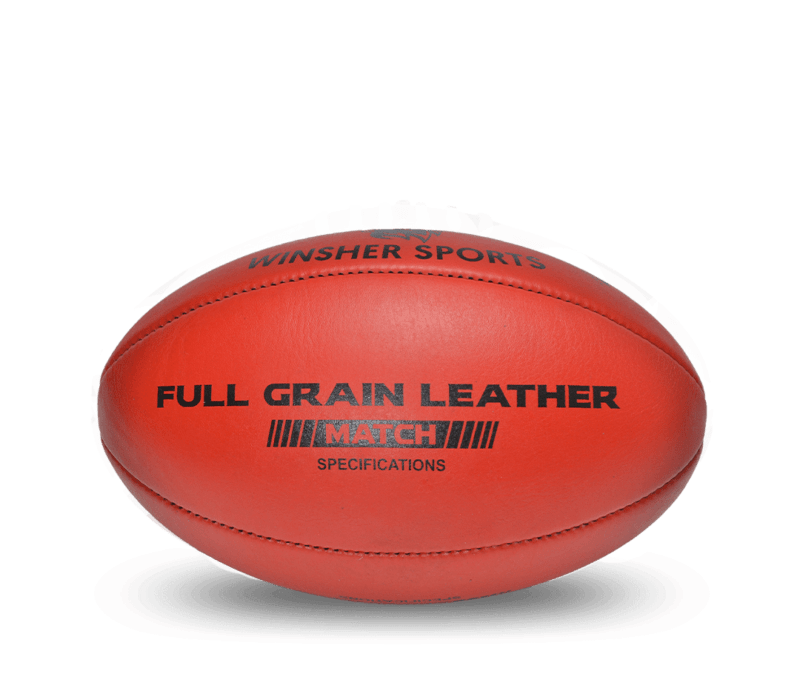 Winsher Replica Training Red Leather Australian Rules Football