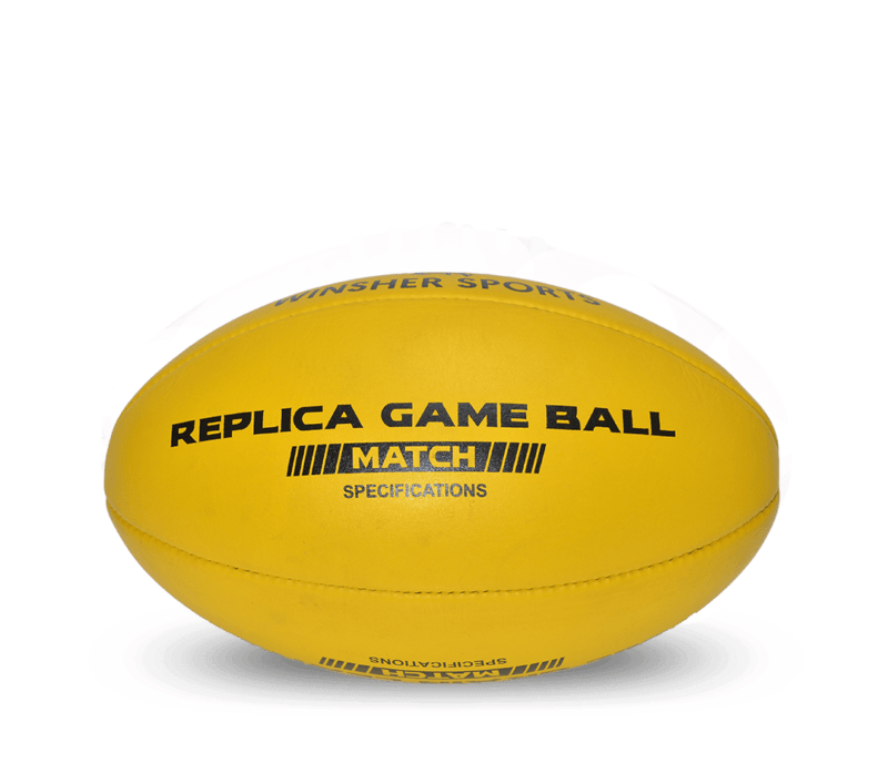 Winsher Replica Training Yellow Leather Australian Rules Football