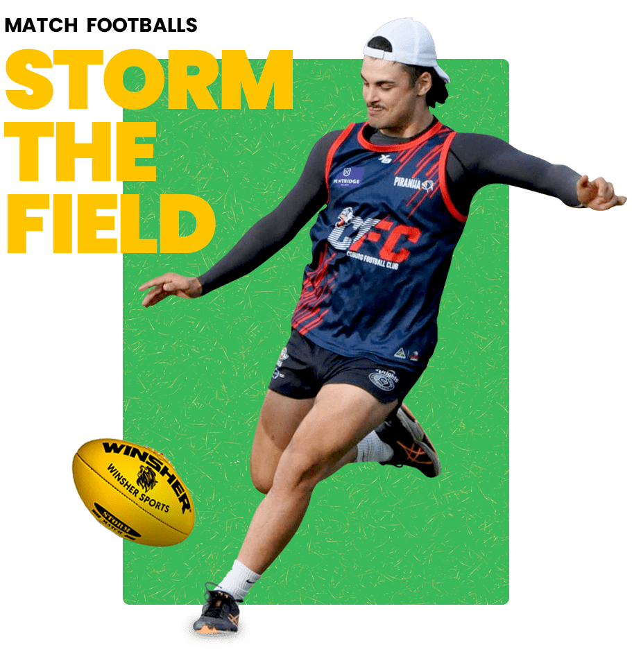 Storm the field with Winsher Australian Rules Football