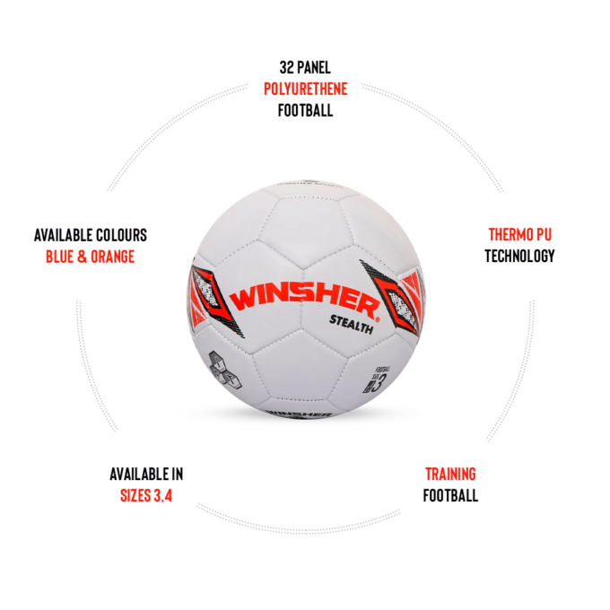 Winsher stealth-orange training ball specifications